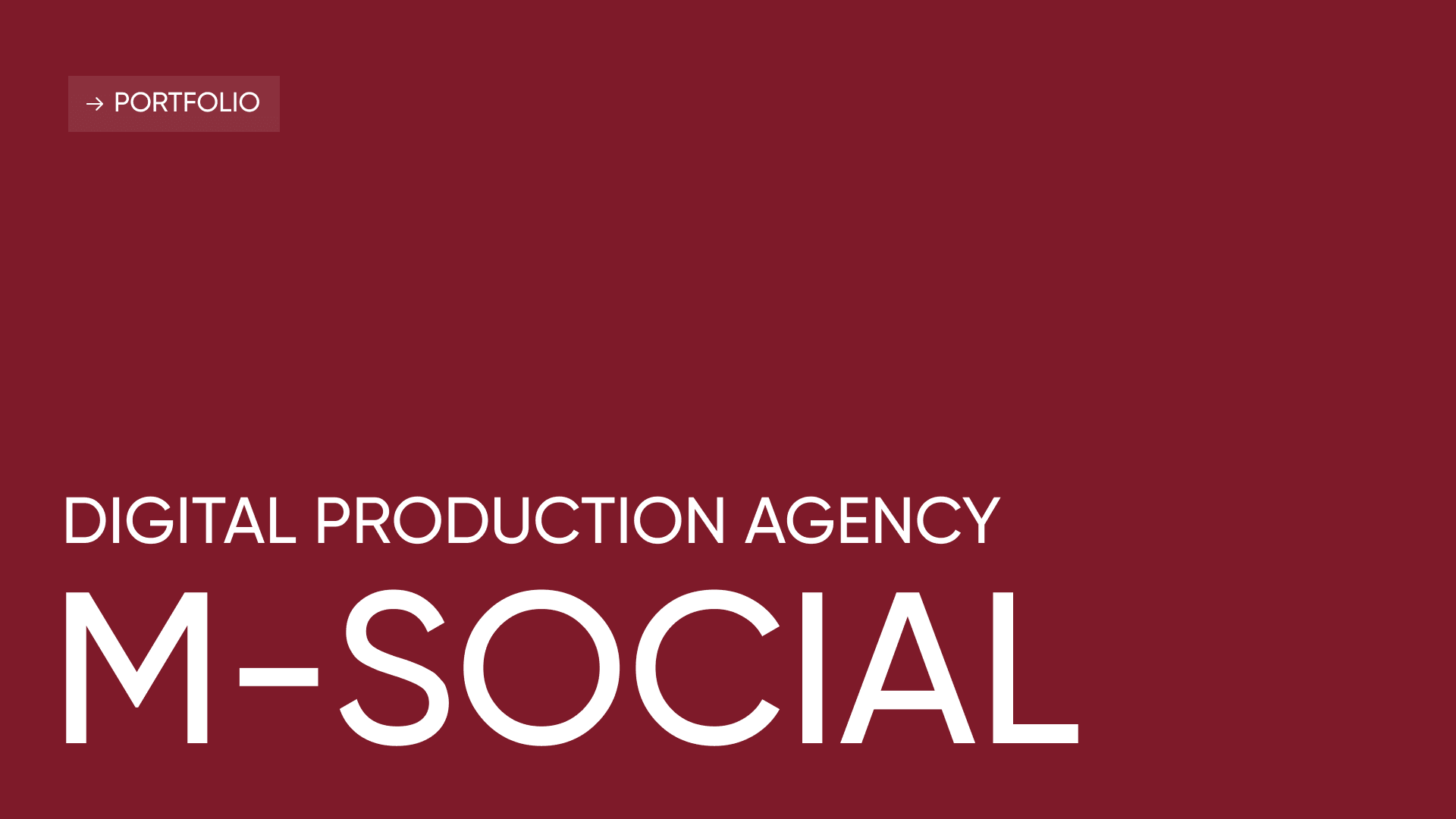 Banner of M-Social agency with the text “Digital Production Agency”
