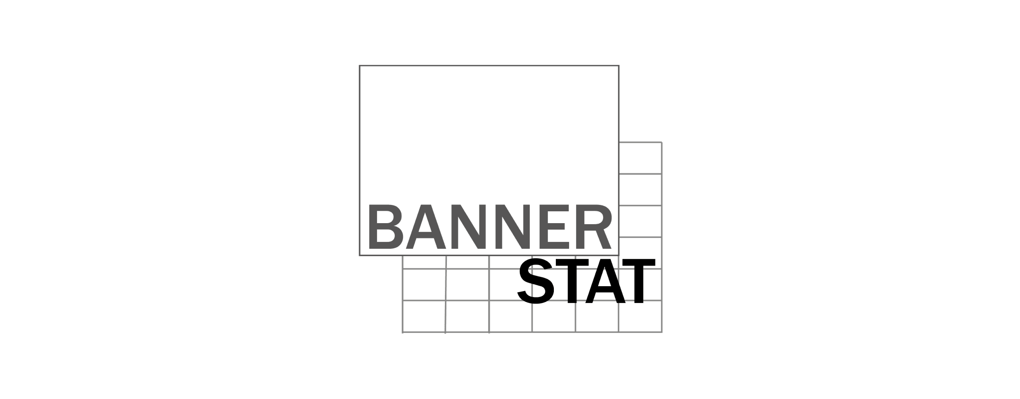 Логотип BannerStat с сеткой таблицы на белом фоне