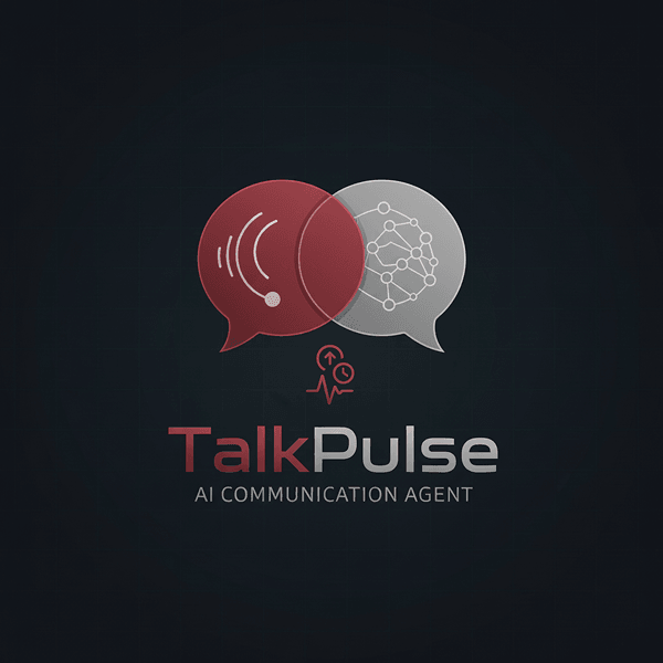 Логотип TalkPulse AI Communication Agent с речевыми пузырями