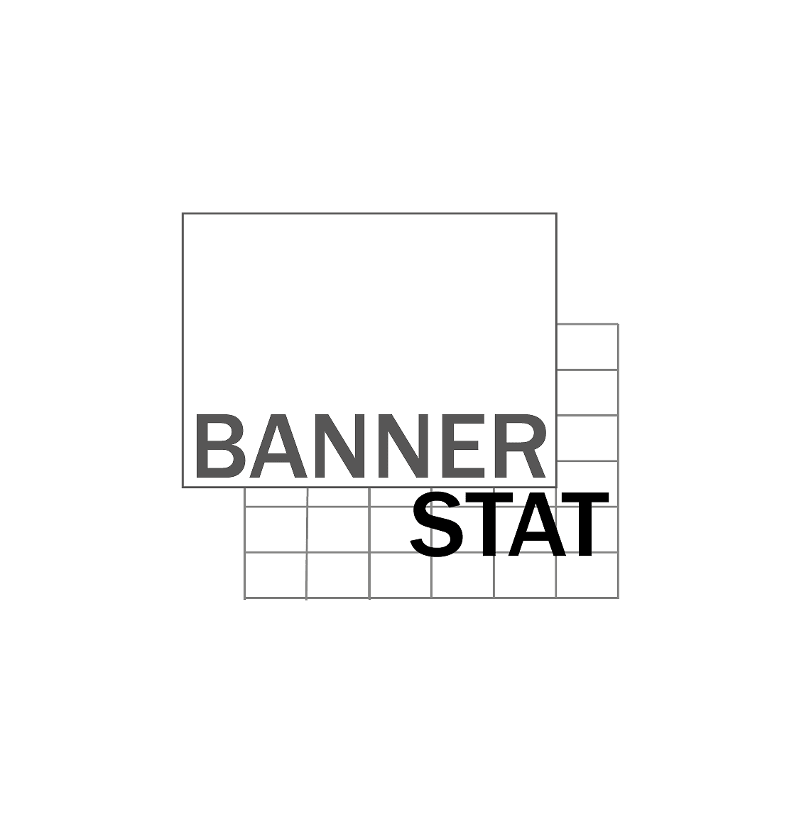Логотип BannerStat с серой сеткой и текстом
